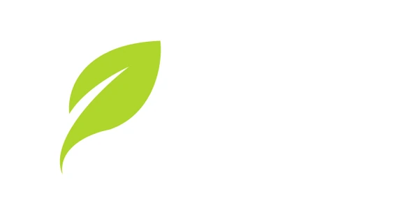 The BV mark in white with a green leaf, on black