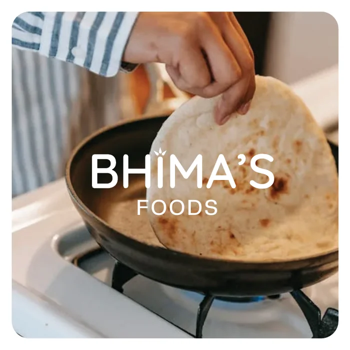 A social post: the wordmark over a parotta on the pan